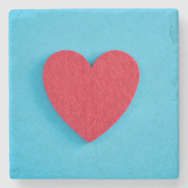Red Liebe Heart Steinuntersetzer