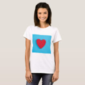 Red Liebe Heart T-Shirt (Vorne ganz)