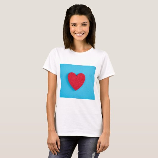 Red Liebe Heart T-Shirt (Vorne ganz)