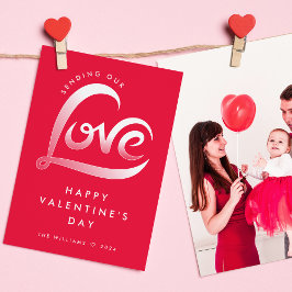 Red Liebe Heart Valentinstag Card Feiertagskarte