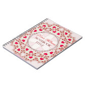 Red Liebe Hearts Country Lace Notebook Notizblock (Linke Seite)