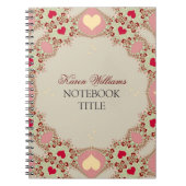 Red Liebe Hearts Pastel Lace Notebook Notizblock (Vorderseite)