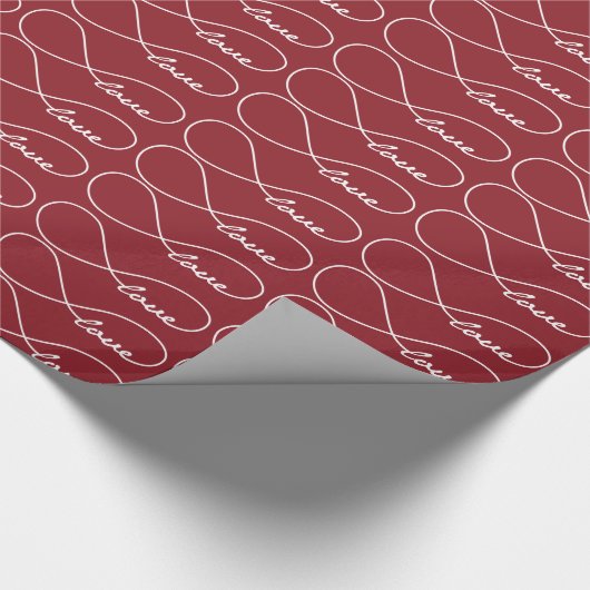 Red Liebe Infinity Gift Wrap Geschenkpapier (Ecke)