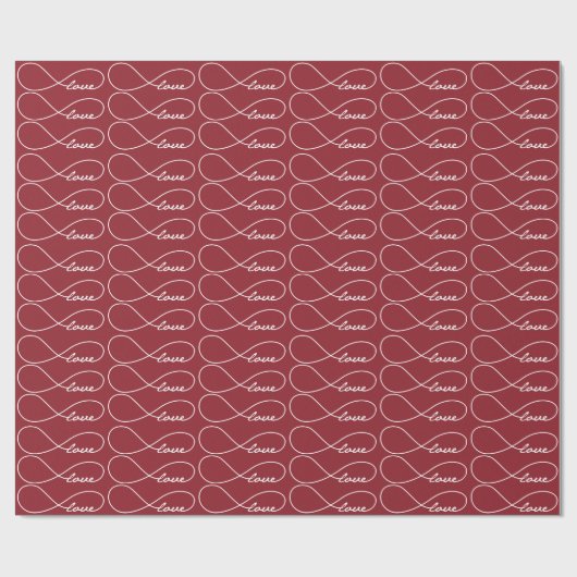 Red Liebe Infinity Gift Wrap Geschenkpapier (Flach)