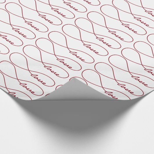Red Liebe Infinity Gift Wrap Geschenkpapier (Ecke)