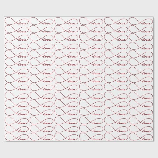 Red Liebe Infinity Gift Wrap Geschenkpapier (Flach)