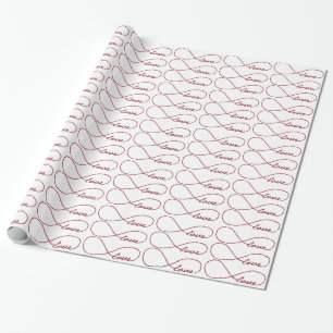 Red Liebe Infinity Gift Wrap Geschenkpapier