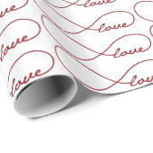 Red Liebe Infinity Gift Wrap Geschenkpapier (Rolleneckpunkt)