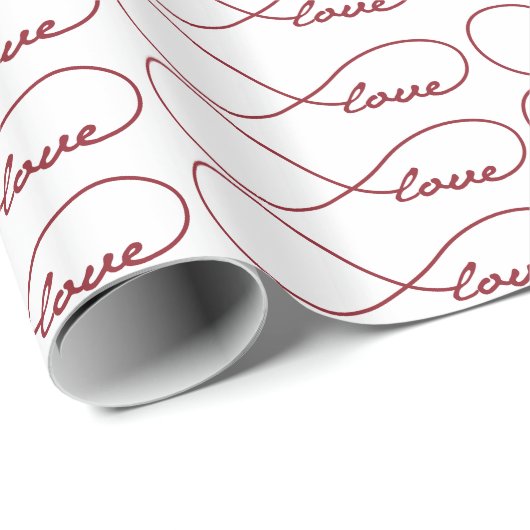 Red Liebe Infinity Gift Wrap Geschenkpapier (Rolleneckpunkt)