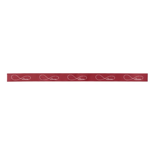 Red Liebe Infinity Ribbon Satinband (Vorderseite)
