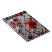 Red Liebe Padlocks Notizblock (Rechte Seite)