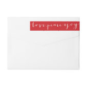 Red Liebe Peace Joliday Address Label (Rückseite)