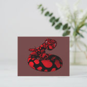 Red Liebe Python Postkarte (Stehend Vorderseite)