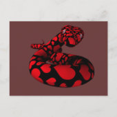 Red Liebe Python Postkarte (Vorderseite)