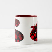 Red Liebe Python Zweifarbige Tasse (Mittel)