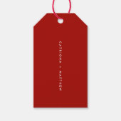 Red Liebe Script | Modernes Calligrafy-Gift-Tag Geschenkanhänger (Vorderseite)
