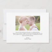 Red Liebe und Dank Retro Foto Hochzeit Dankeskarte (Rückseite)