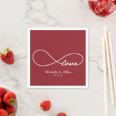 Red Liebe Unfinity Wedding Party Paper Napkins Set Serviette (Beispiel)