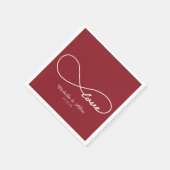Red Liebe Unfinity Wedding Party Paper Napkins Set Serviette (Ecke)