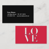 Red "Liebe" Visitenkarten Visitenkarte (Vorne/Hinten)