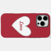 Red Liebe White Heart Case-Mate iPhone Hülle (Rückseite (Horizontal))