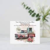 Red Lieferwagen Truck Wir haben die Postkarte vers (Stehend Vorderseite)