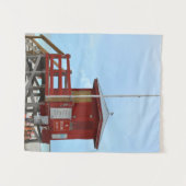 Red Lifeguard Tower No Lifeguard Wandteppich (Vorderseite (Horizontal))