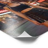 Red Light Blonde Pigtails Dutch Girl Fotodruck (Ecke)