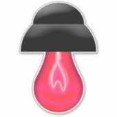 Red Light Bulle Aufkleber (Vorderseite)