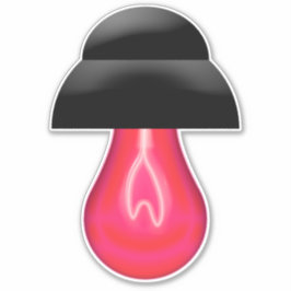 Red Light Bulle Aufkleber