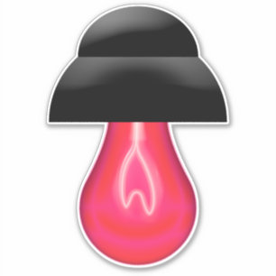 Red Light Bulle Aufkleber
