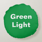 Red Light Green Light Kids Game Round Kissen (Rückseite)