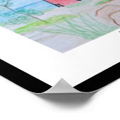 Red Light House am Strand Poster (Ecke)