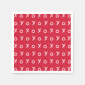Red & Light Pink X O XO XO Niedlich Serviette (Vorderseite)