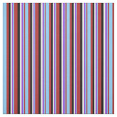Red, Light Sky Blue, Lila, White & Black Lines Stoff (Muster)