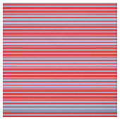 Red & Light Sky Blue Lines Stoff (Muster)