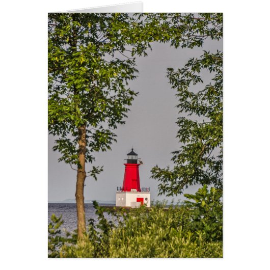 Red Lighthouse am Ende des Pier auf dem Michigan-S (Vorne)