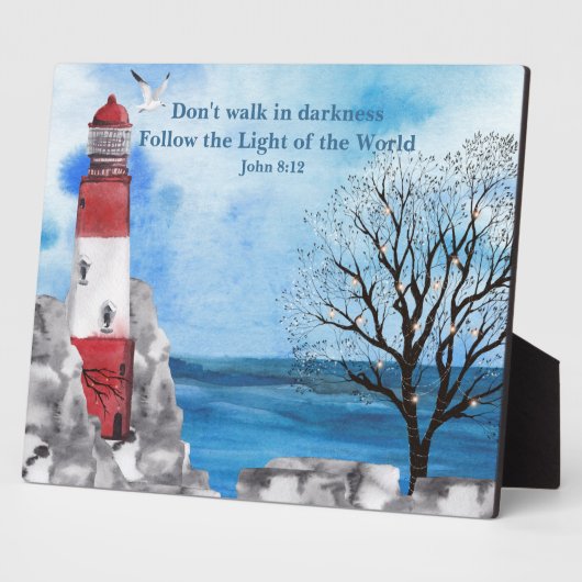 Red Lighthouse Aquarellfarben Fotoplatte (Seite)