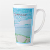 Red Lighthouse Blue Kontur Milchtasse (Rechts)