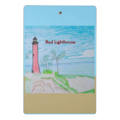 Red Lighthouse Mini Klemmbrett (Rückseite)