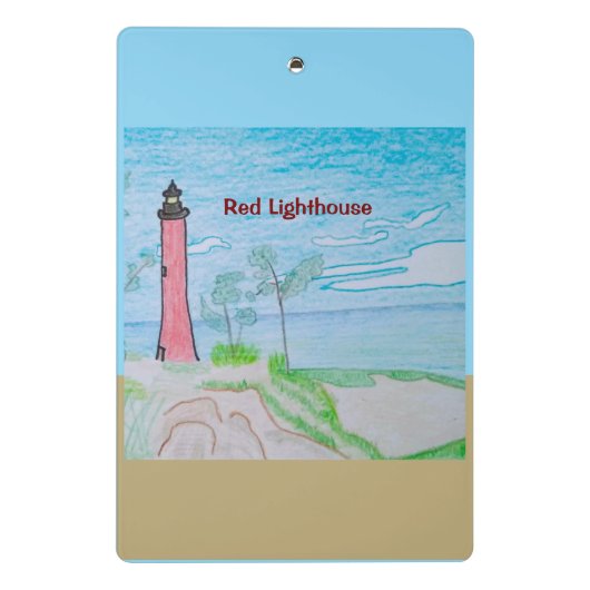 Red Lighthouse Mini Klemmbrett (Rückseite)