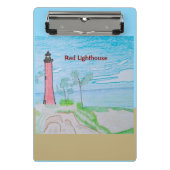 Red Lighthouse Mini Klemmbrett (Vorderseite)