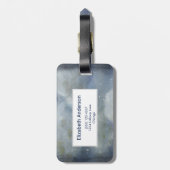 Red Lighthouse mit einem Stormy Background Gepäckanhänger (Rückseite vertikal)