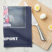 Red Lighthouse mit einem Stormy Background Handtuch (Viertel Falte)