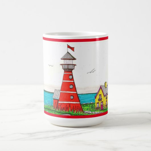 Red Lighthouse Red 15oz Tasse (Mittel)