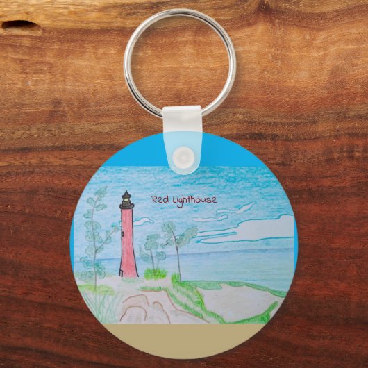 Red Lighthouse Schlüsselanhänger (Rückseite)