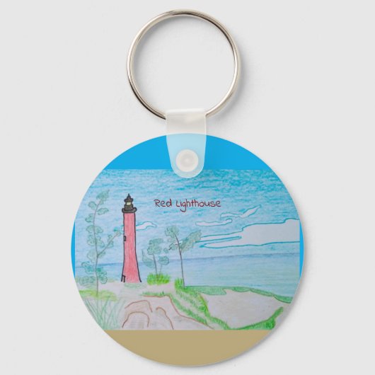 Red Lighthouse Schlüsselanhänger (Rückseite)