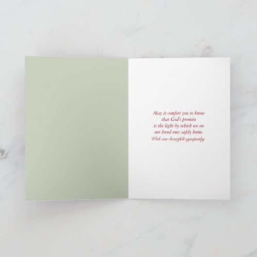 Red Lighthouse Sympathy Card Karte (Innenseite)