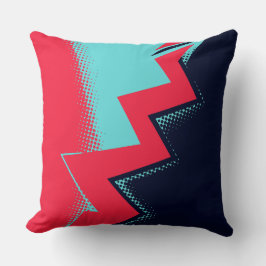 Red lightning Between Light and Dark Blue Areas Kissen