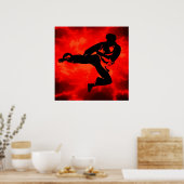 Red Lightning Poster von Martial Arts Man (Küche)